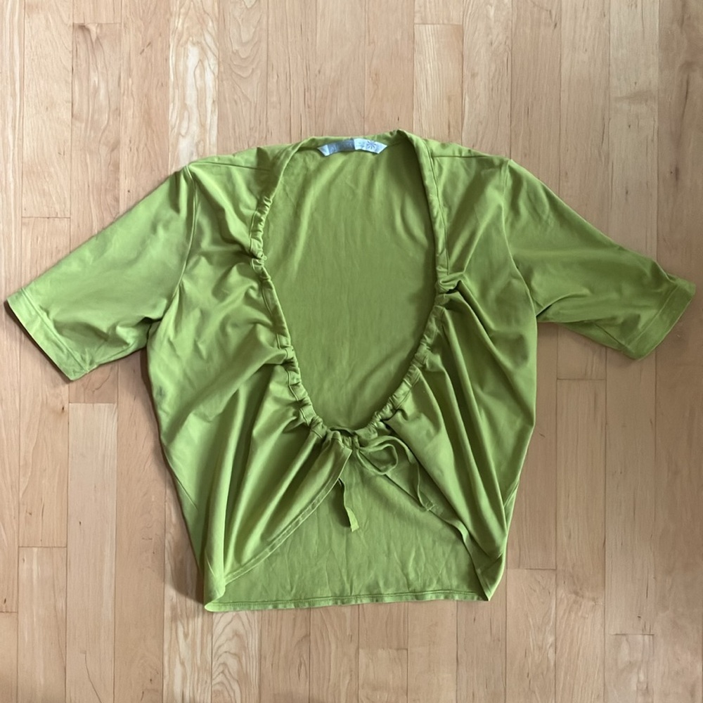 2/$20 Athleta ruched cardigan green Medium